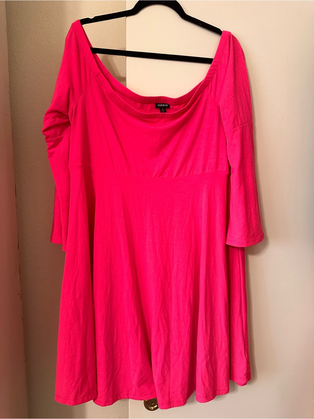torrid Neon Pink Swing Tunic with Scoop Neck